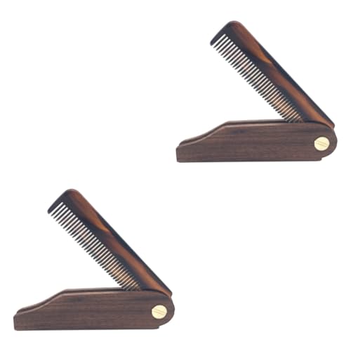 FOMIYES 2St light licht leds leuchtmittel kamm für strähnen Haar Styling weibler Nussbaumkamm Haarkamm für Mädchen Haarkämme Bartkamm aus Holz hölzern Klappkamm handhaben reisen Bambus von FOMIYES