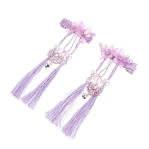 FOMIYES 2st Haarnadel Altes Haar Retro-haarspangen Alte Haarstäbchen Hanfu Haarstäbchen Chinesische Haarkralle Hanfu-clips Blumenhaarspangen Für Frauen Legierung Braut China Ziemlich von FOMIYES