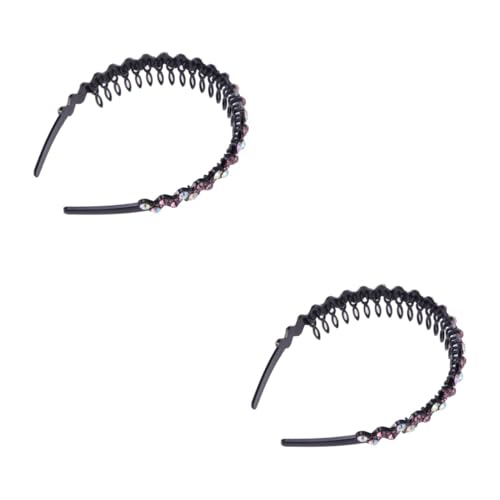 FOMIYES 2 Stücke Modische Kristall Zähne Haarband Mädchen Haar Zubehör Set Kamm Stirnband Strass Haar H Hoop Für Frauen Mädchen von FOMIYES