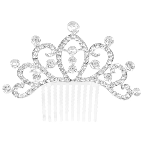 FOMIYES 2st Mini-tiara Kamm Für Mädchen Strass Diademe Mädchen Mit Kämmen Glitzernder Schmuck Mini-strass-haarkamm Mini-kamm Cosplay-zubehör Haarkamm Mit Strass Krone Kind Abschlussball von FOMIYES