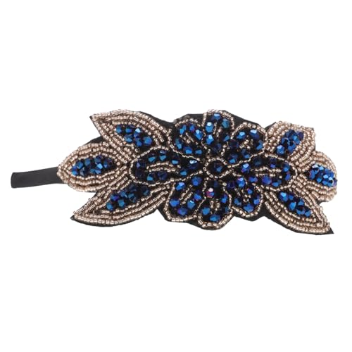 FOMIYES 2st Schwarzes Stirnband Mit Strass Schwarze Stirnbänder Für Frauen Flapper-stirnband Haarband Party-kopfschmuck 1920er Stirnband Braut Kopfschmuck Elastisch Perlen Haarseil Damen von FOMIYES