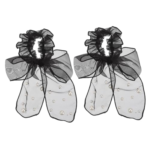 FOMIYES Große Haarbänder Mit Schleife Elastische Bänder Haarschmuck Für Damen Und Mädchen Mit Netz Für Pferdeschwanzhalter von FOMIYES