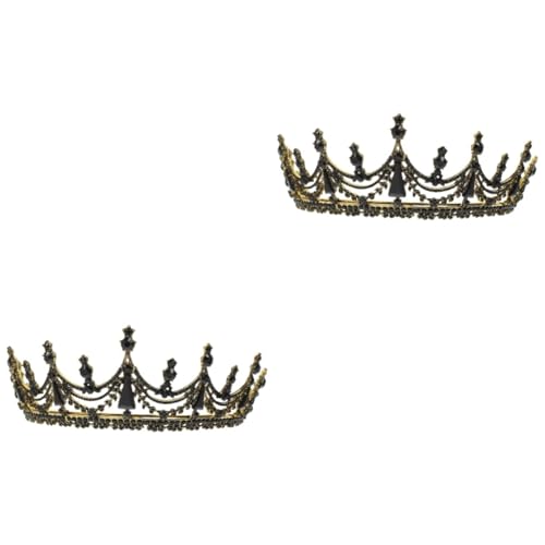 FOMIYES 2 Stücke Mädchen Hochzeit Kopfschmuck Romantische Strass Decor Crown Für Braut Party Foto von FOMIYES