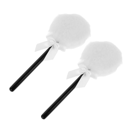 FOMIYES 2 Stücke Flauschigen Gesicht Frauen Weiche Make-up Puff Lollipop Form Schmetterling Knoten Griff von FOMIYES
