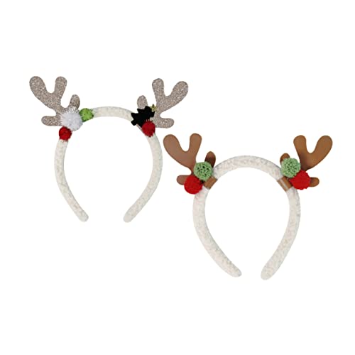 FOMIYES 2st Weihnachtsgeweih Stirnband Weihnachtsdeko Plüsch Modellieren Kind Haarring von FOMIYES