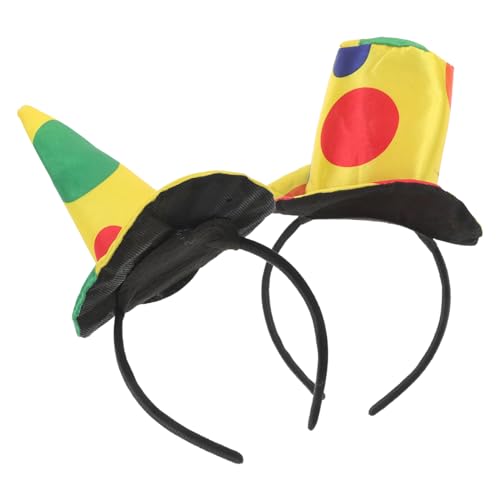 FOMIYES 2stücke Clown Stirnband Kopfbedeckung Zirkusclownhut Mottoparty Kostüm Festive Haarschmuck Zubehör Für Halloween Karneval Geburtstagsfeiern von FOMIYES