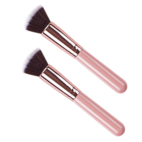 FOMIYES 2stücke Flacher Foundation Pinsel Für Flüssiges Make-up Makeup Pinsel Aus Zarten Und Dichten Pinselhaaren Haushalts-make-up Kosmetikpinsel-werkzeuge Für Concealer Lidschatten von FOMIYES