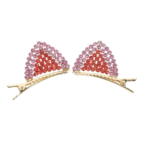 FOMIYES 2stücke Funkelnde Haar-accessoires Mit Katzenohren-design Tierhaarspangen Mit Kristallen Und Glitzersteinen Haarnadeln Mit Alligatorclip Für Mädchen Und Kleinkinder von FOMIYES