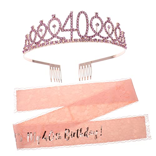 FOMIYES 2stücke Geburtstag Krone Mit Schärpe Set Aus Kristall-rhinestones Für Frauen Für Partys Und Feierlichkeiten Verleiht Glamourösen Look von FOMIYES