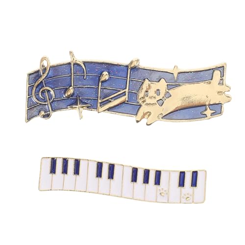 FOMIYES 2stücke Haarspangen Mit Musiknoten-katzenmotiv Aus Metall Für Damen Stilvolle Haarnadeln Für Frisuren von FOMIYES