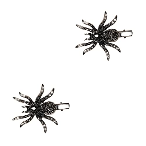 FOMIYES 2stücke Imitation Spider Haarspange Mit Strass Für Halloween Kreativer Haarschmuck Für Partys Und Kostüme Einzigartiges Design Einfache Handhabung Für Damen von FOMIYES