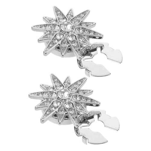 FOMIYES 2stücke Knopfverzierungen Zum Aufstecken Strass-jackenknöpfe Verzierte Knopfclips Für Damenbekleidung Oberhemdknöpfe Knopfabdeckungen Mit Strass Diy-accessoires von FOMIYES