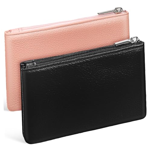 FOMIYES 2stücke Münztasche Mit Reißverschluss Kleine Geldbörse Für Münzen Münzgeldbörse Damen-Clutch Kleine Tasche Für Handtasche Wechselgeldbörse Münzbeutel von FOMIYES