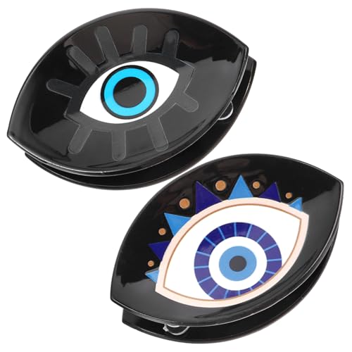 FOMIYES 2stücke Evil Eye Haarklammer Für Damen Dekorative Kralle Haaraccessoires Rutschfeste Frisurenhilfe Hochwertige Haarklammern Für Haartypen von FOMIYES