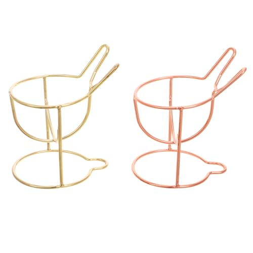 FOMIYES 2stücke Puderquastenhalter Aus Metall-draht Beauty-schwämmchen-organizer Kosmetik-mixer-ständer Schwamm-aufbewahrungsregal Für Make-up-pinsel Und Puderquasten von FOMIYES