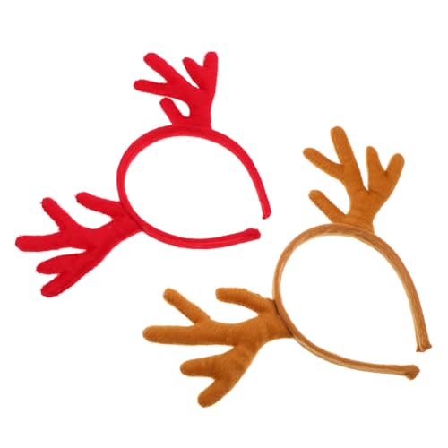 FOMIYES 2stücke Rentiergeweih-haarreifen Stirnband Tierkopfbedeckung Für Halloween Weihnachten Festivals Und Partys Mit Stabilen Materialien Für Erwachsene Und Kinderleicht Zu Tragen von FOMIYES