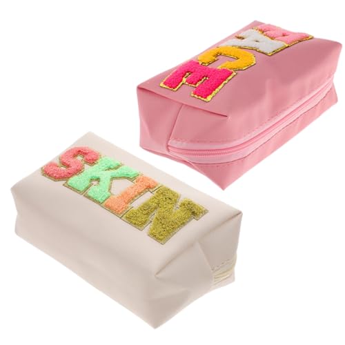 FOMIYES 2stücke Schminktasche Mit Reißverschluss Kosmetiktaschen Aufbewahrungstasche Für Reisen Make-up-Organizer Leicht Und Tragbar Für Damen von FOMIYES