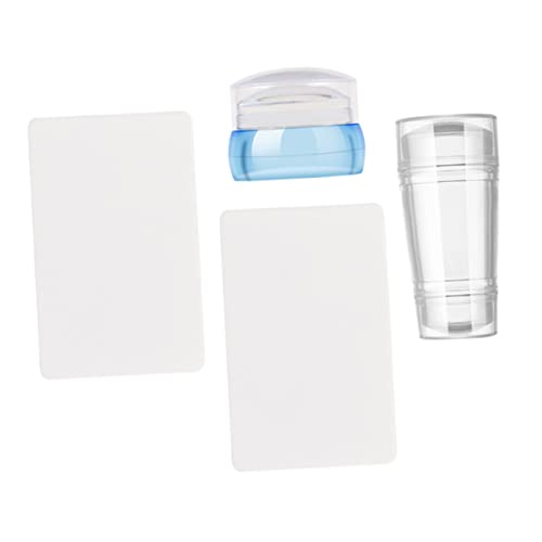 FOMIYES 2stücke Silikon Nagelstempel Für Maniküre Nailart-stempel Mit Schaber Nagelstempelkopf Für Transfermuster Geeignet Für French Manicure Und Nageldesign von FOMIYES