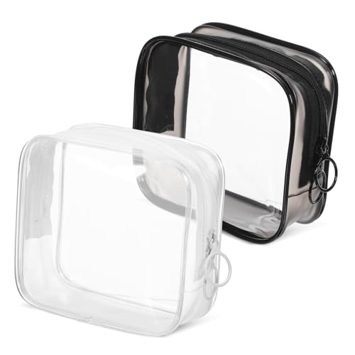 FOMIYES 2stücke Schminktasche Mit Reißverschluss Transparente Kosmetiktasche Reise-kulturtasche Organizer-Tasche Durchsichtige Beutel Für Make-up Kleine Tasche Für Handtasche Reiseutensili von FOMIYES
