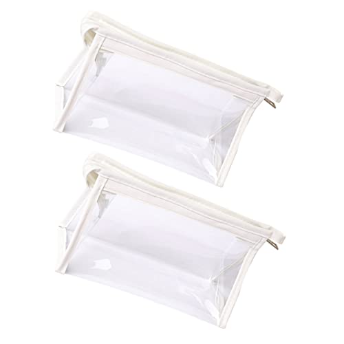 FOMIYES 2stücke Transparente Kosmetiktasche Praktische Bleistifttasche Multifunktionale Make-up-Tasche Hochwertiges Großes Fassungsvermögen Für Schreibwaren Und Zubehör von FOMIYES