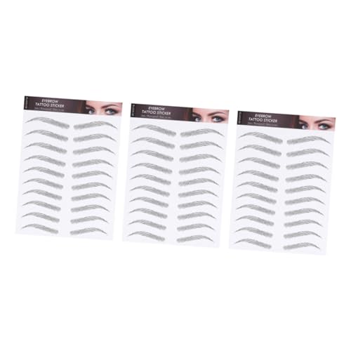 FOMIYES 3 Blätter Augenbrauen Tattoos Aufkleber Wasserdichte Brow Tattoos für Natürliche Augenbrauen Einfach Anzuwenden und Wiederverwendbar Perfektes Augen Make Up Zubehör von FOMIYES