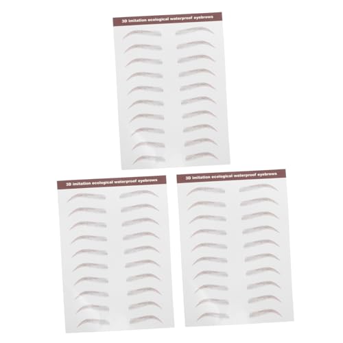 FOMIYES 3 Bögen, Wasserfester Augenbrauen-aufkleber: Haarähnliche Transfers, Temporärer Augenbrauen-abziehaufkleber Zum Formen Und Pflegen Im Bogenstil Für Make-up-anfänger, Frauen Und von FOMIYES