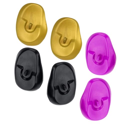 FOMIYES 3 Paar Ohrstöpsel Zum Haarefärben Hitzeschutz Ohrenschützer Für Friseure Schwarz Gold Violett Unisex Für Kinder Und Erwachsene von FOMIYES