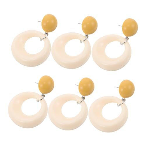 FOMIYES 3paare Runde Hohle Kunststoff-ohrringe Für Damen Geometrische Einfache Creolen Stylische Tropfenohrringe FOMIYES 3paare Runde Hohle Kunststoff-ohrringe Für Damen Geometrische Einfache Creolen Stylische Tropfenohrringe von FOMIYES