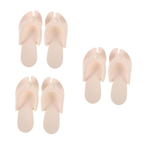 FOMIYES 3 Paare Faltbare Reise Hausschuhe Damen Rutschfest Badeschlappen Leicht Kompakt für Hotel Spa Badezimmer Strand und Flugzeug Geeignet von FOMIYES