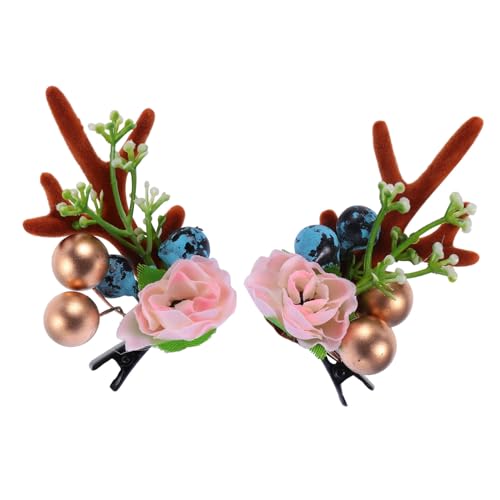 FOMIYES 3 Paare Geweih Haarspange weihnachtsschneeflocke haarnadel Kostümzubehör Haarspangen für Damen kinder haarspangen Haarschmuck für Kopfbedeckungen für Damen von FOMIYES