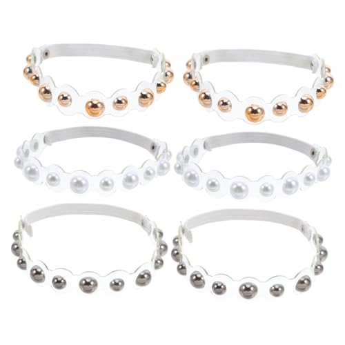 FOMIYES 3 Paare Verstellbare Elastische Fersenschlaufen mit Perlen Unsichtbare Damen schuhriemen für High Heels Rutschfeste Fersenbänder in Weiß Silber und Gold Praktische von FOMIYES