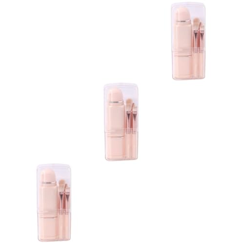 FOMIYES 3 Sätze 8 in 1 Make-up-pinsel Doppelseitiger Make-up-pinsel Make-up-tool Lidschatten Pinsel Doppelkopf-kosmetikpinsel Bilden Plastik Foundation-pinsel Teleskopisch Reisen Rosa von FOMIYES