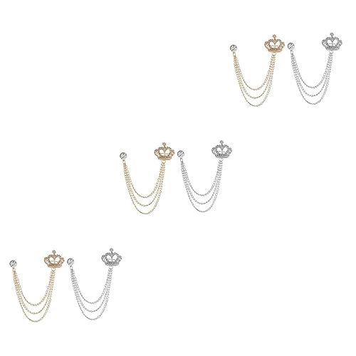 FOMIYES 3 Sätze Anstecknadel Mit Quaste Elegantes Accessoire Für Anzüge Modischer Vintage Für Männer Frauen Langlebigem Legierungs Material Für Partys Besondere Anlässe 2 Stücke * 3 von FOMIYES