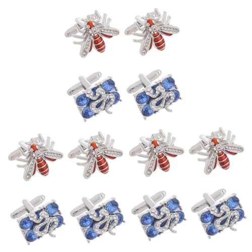 FOMIYES 3 Sätze Bienen-manschettenknöpfe Herrenschmuck Manschettenknöpfe Aus Metall Für Herren Biene Manschettenknöpfe Hemdmanschettenknöpfe Männer Schmuck Zinklegierung 2 Paare * 3 von FOMIYES