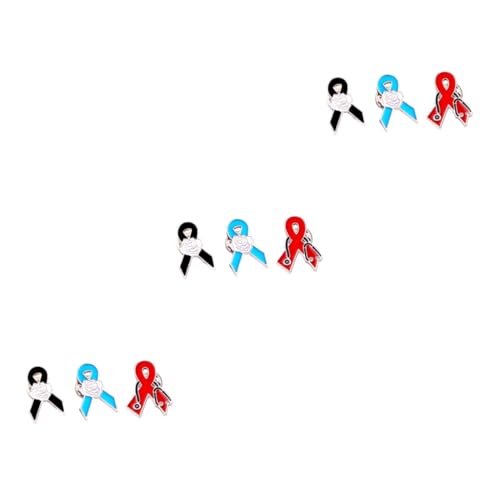 FOMIYES 3 Sätze Brosche Schwarz Schwule Stifte Gay-pin Rotes Band Abzeichen Brustnadel Mit Rotem Band Brustklammer Für Kompakte Kleidung Anstecknadel Mit Rotem Band Legierung 3 Stücke * 3 von FOMIYES