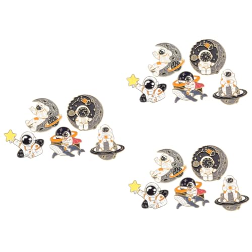 FOMIYES 3 Sätze Cartoon Astronaut Anstecknadeln Metall Broschen Für Kleidung Taschen Kreative Stilvolle Mode Accessoires Für Für Besondere Anlässe 5 Stück * 3 von FOMIYES