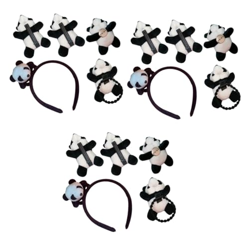 FOMIYES 3 Sätze Cartoon Panda Schmuck Haarschmuck Weiß Hinlegen Tuch Baby Mädchen von FOMIYES