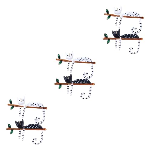 FOMIYES 3 Sätze Katzenbroschen Für Damen Niedliche Gepunktete Anstecker Für Hüte Jacken Kleidung Perfektes Accessoire Für Partys Besondere Anlässe Eleganter Schmuck Für 2 Stück * 3 von FOMIYES