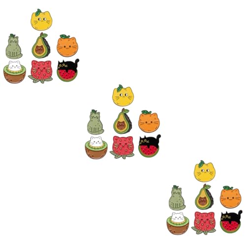 FOMIYES 3 Sätze Katzenmotiv Broschen Teiliges Cartoon Anstecker Für Kleidung Rucksack Schal Niedliche Emaille Pins Für Langlebige Accessoires Für Dekoration 7 Stück * 3 von FOMIYES
