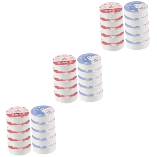 FOMIYES 3 Sätze Komprimiertes Handtuch Tücher Kühlung Mikrofaser Gesichtsdampftuch Spender Wunder Toilettenpapier Tabletten Komprimierte Handtuchtablette Pflanzenfasern 10 Stück * 3 von FOMIYES