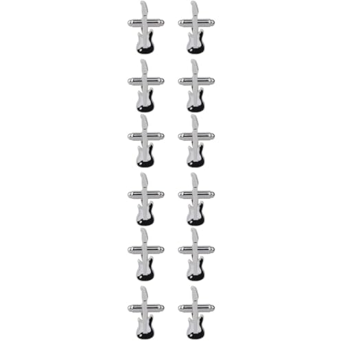 FOMIYES 3 Sätze Kreative Musik Gitarre Manschettenknöpfe Für Herren Dekorative Hemdknöpfe Für Hochzeiten Formelle Anlässe Und Geschäftliche Outfits Hochwertiger Schmuck Für 2 Paare * 3 von FOMIYES