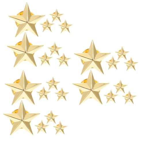 FOMIYES 3 Sätze Sternabzeichen Anstecknadel Teiliges Stern Brosche Clip Für Jacken Pullover Taschen Hüte Dekoration Für Kleidung Für Jungen Frauen Männer 8 Stücke * 3 von FOMIYES