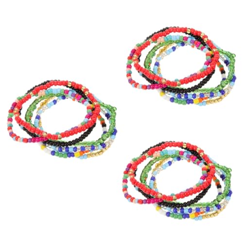 FOMIYES 3 Sätze Teiliges Boho Fußkettchen Für Frauen Verstellbare Perlen Knöchelarmbänder Handgemachte Fußschmuck Für Strand Freizeit Für Männer Frauen 7 Stück * 3 von FOMIYES