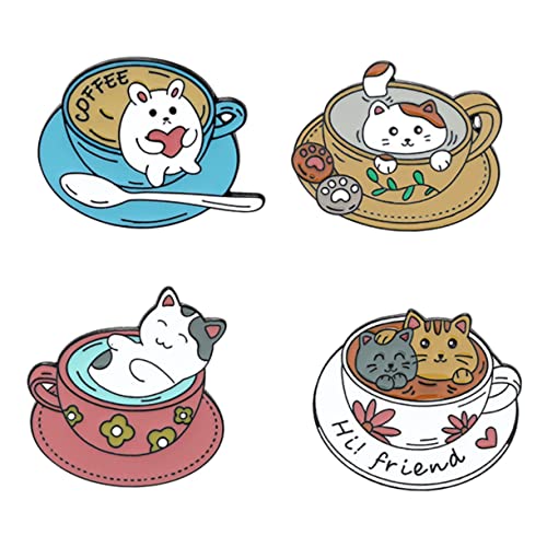 FOMIYES 3 Sätze Teiliges Cartoon Katzenbroschen Set Einzigartige Anstecker Für Kleidung Taschen Diy Bastelprojekte Für Zu Weihnachten Geburtstagen Besonderen Anlässen 4 Stück * 3 von FOMIYES