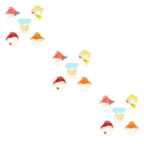 FOMIYES 3 Sätze Teiliges Cartoon Mushroom Anstecknadel Für Damen Niedliche Broschen Legierung Kreative Kostümaccessoires Für Kleidung Tücher Hüte 5 Stück * 3 von FOMIYES