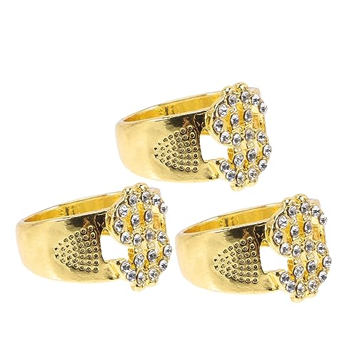 FOMIYES 3 Sätze Teiliges Cosplay Punk Geldsymbolring Für Damen Und Herren Verstellbare Gothic Ringe Für Partys Und Besondere Anlässe Einzigartiger Schmuck Für Outfit 3 Stücke * 3 von FOMIYES