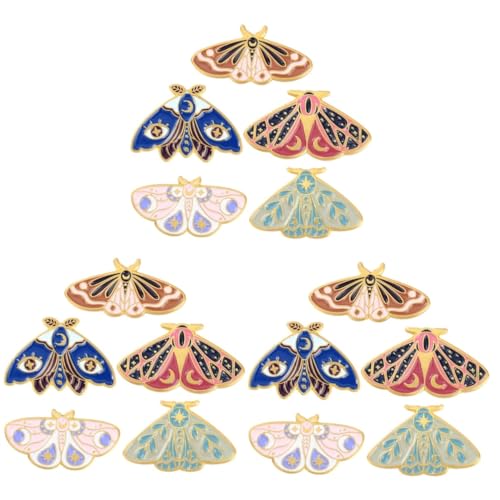 FOMIYES 3 Sätze Teiliges Insektenbroschen Kreative Motten Abzeichen Legierung Zur Bekleidung Taschen Hüte Dekoration Langlebig 5 Stück * 3 von FOMIYES
