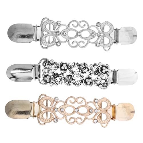 FOMIYES 3 Sätze Teiliges Kleidungsclip Für Damen Verstellbare Brosche Für Strickjacken Schals Kleider Verzierung Mit Vielseitiger Clip Für Verschiedene Styles 3 Stücke * 3 von FOMIYES