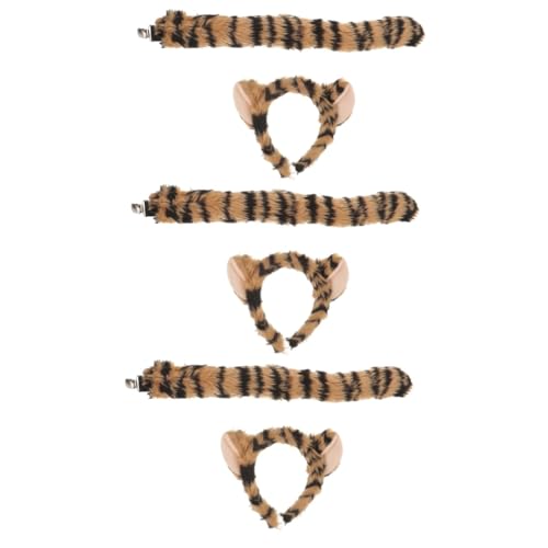 FOMIYES 3 Sätze Tier-ohr-set Kostüme Stirnbänder Stirnband Plüsch Fuchsohren Tier-cosplay-kostüm Cosplay Tierohr Cosplay-zubehör Tieres Ohrhaarband Pelztierkostüm Stoff von FOMIYES