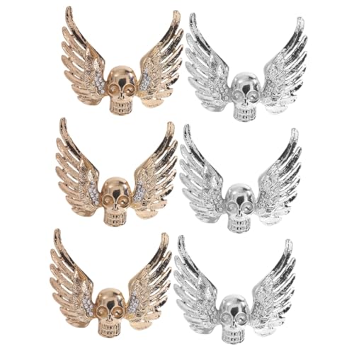 FOMIYES 3 Sätze Vintage Brosche Mit Engelsflügel Und Schädel Design Anstecker Für Kleidung Schal Hut Und Rucksack Stilvolle Dekoration Für Damenoutfits 2 Stück * 3 von FOMIYES